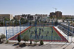 گزارش تصویری پروژه احداث زمین چمن مصنوعی دبیرستان