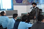 حضور نماینده آستان قدس در مدرسه در آستانه اردوی مشهد